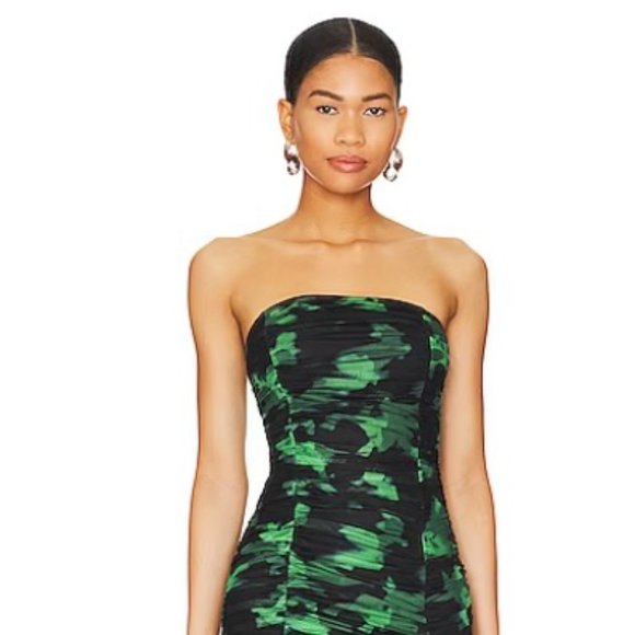 SUPERDOWN IVANNA GREEN AND BLACK MINI DRESS NWOT SMALL - Picture 2 of 8